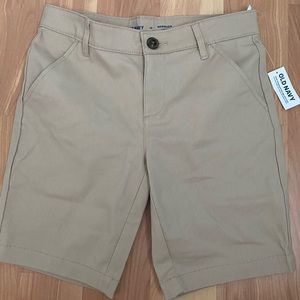 Girls Bermuda stretch khaki shorts